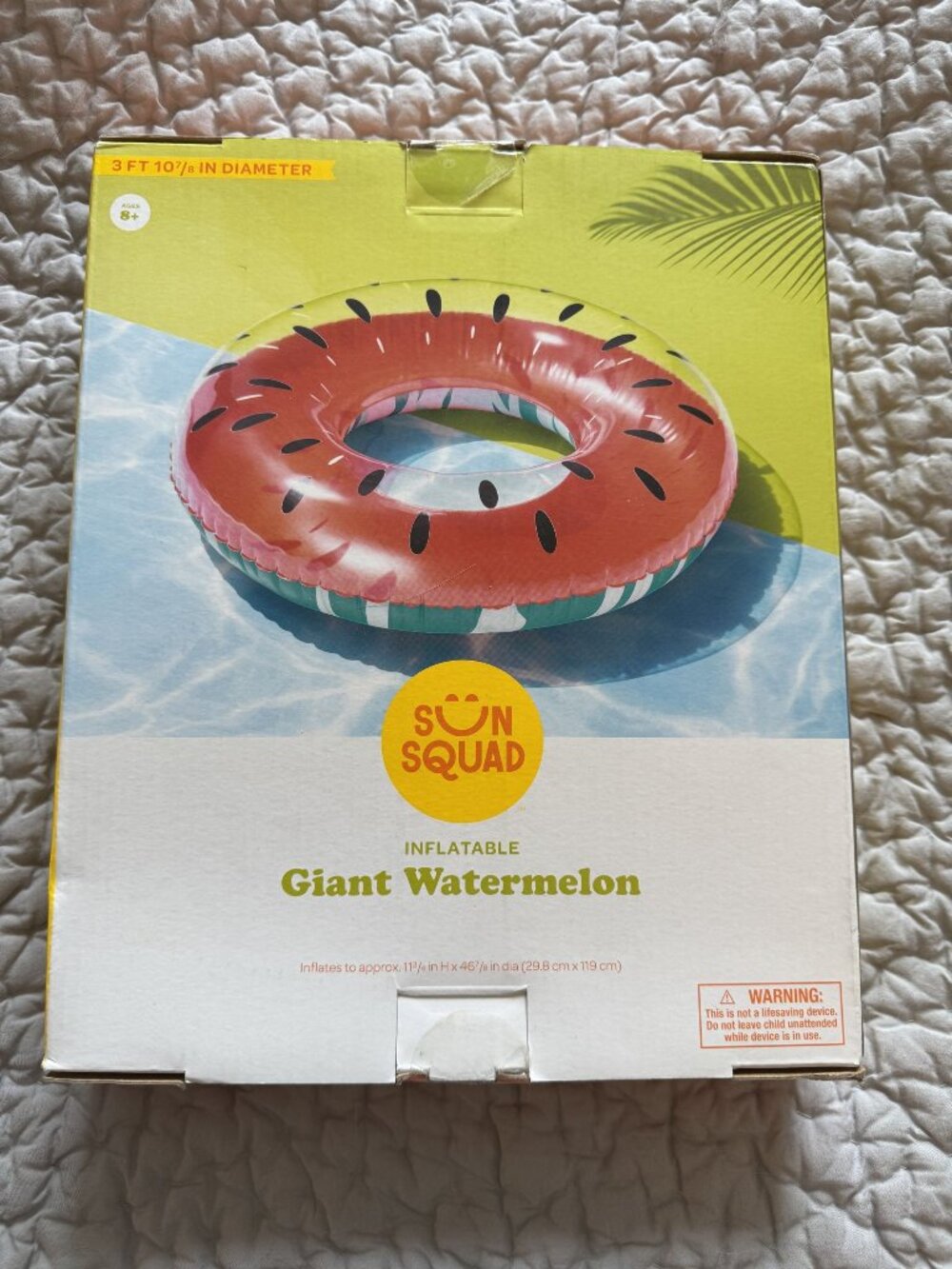 RARE NWT Sun Squad Inflatable Giant Watermelon Pool Float